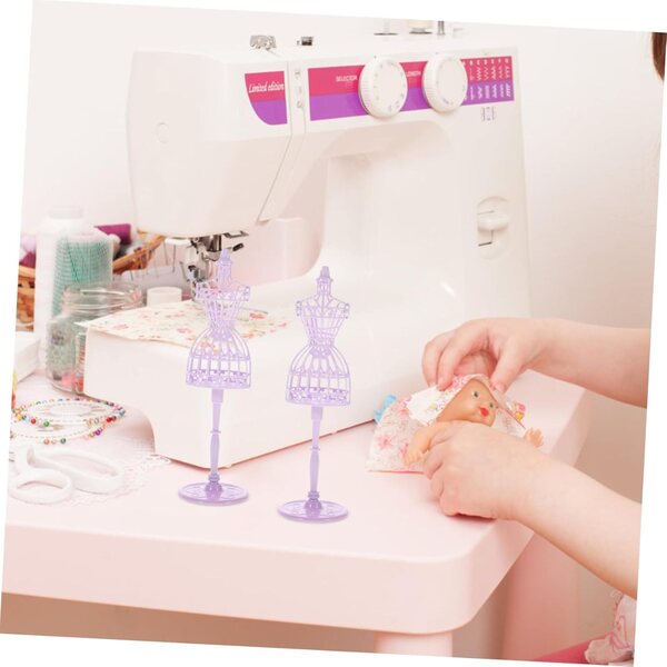 Mannequins Mini Doll Displays 6 Stück lila Luxus-Kleiderständer