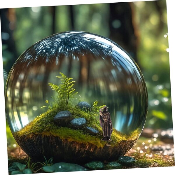 Hemobllo Mini Statuetta Paesaggistica in Lega di Rame per Bonsai e Terrari 2cm