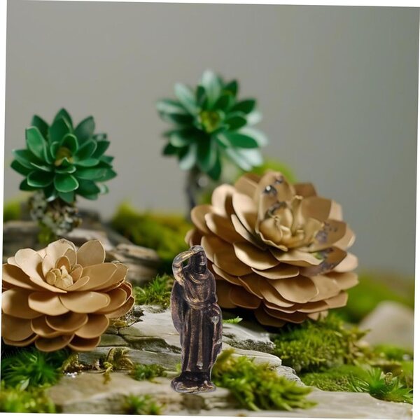 Hemobllo Mini Statuetta Paesaggistica in Lega di Rame per Bonsai e Terrari 2cm