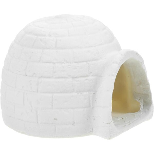 GALPADA Igloo in Resina Decorazione Casa di Ghiaccio Miniatura 9,4x8,7x7 cm Bianco