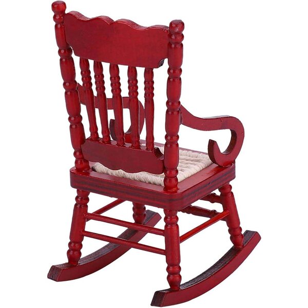 Ausla Sedia a Dondolo Miniatura in Legno 1:12 con Sedile in Corda, Vintage e Moderna