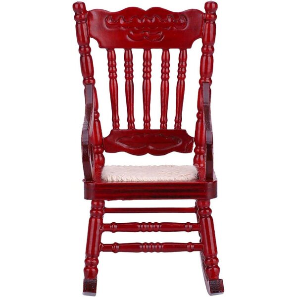 Ausla Sedia a Dondolo Miniatura in Legno 1:12 con Sedile in Corda, Vintage e Moderna