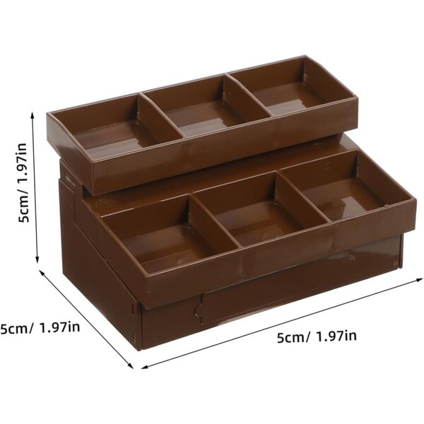 Amosfun Mini Scaffale Casa Bambole 2 pezzi Espositore Frutta e Verdura 9x5x5 cm