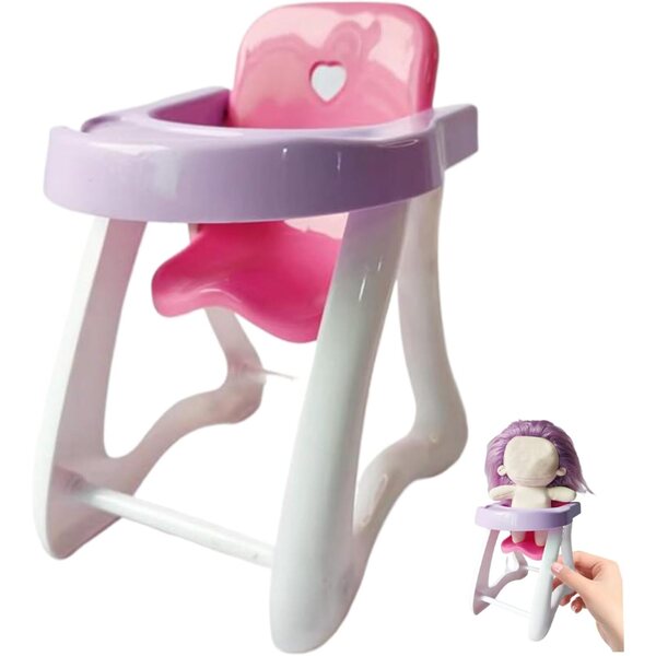 Hochstuhl für HoveeLuty-Puppen 16x18x23 cm, sicheres Spielzeug für fantasievolles Spielen der Kinder