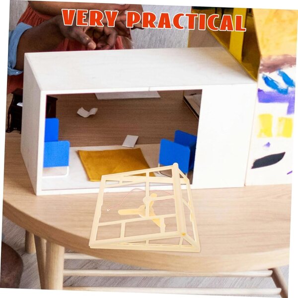 Copertura Tetto in Plastica Beige per Casa delle Bambole Miniatura 16,5x16,3 cm
