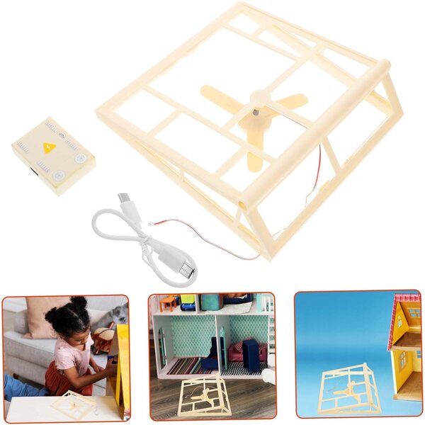 Copertura Tetto in Plastica Beige per Casa delle Bambole Miniatura 16,5x16,3 cm