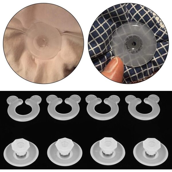 BORDSTRACT Clip per Copripiumino 20pz Plastica Bianco per Fissaggio Angoli Trapunta