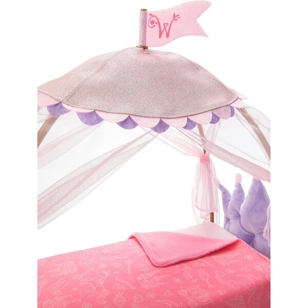 Letto a baldacchino Royal WellieWishers per bambole da 36,8 cm American Girl