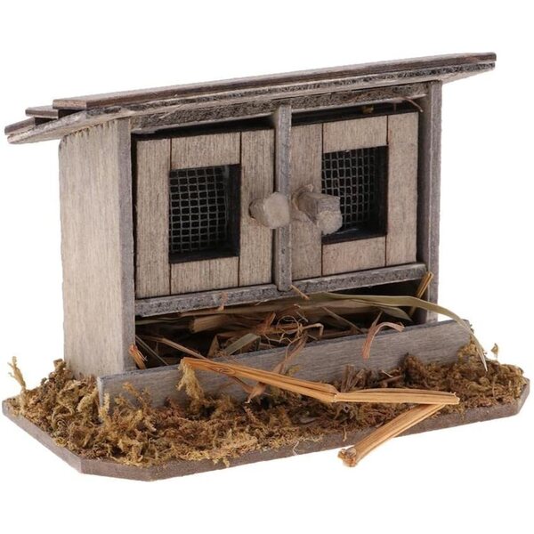 Casa delle Bambole 1/12 in Legno Pollaio Miniatura per Giardino delle Fate