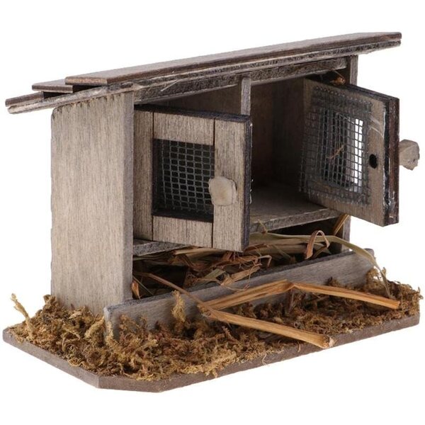 Casa delle Bambole 1/12 in Legno Pollaio Miniatura per Giardino delle Fate