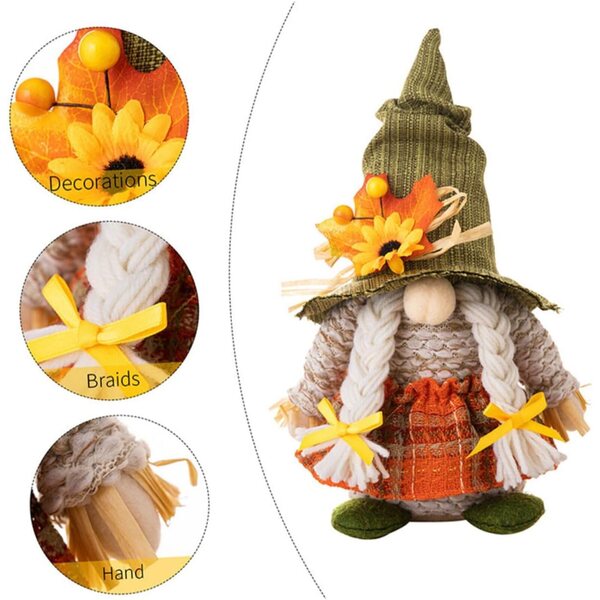 Garneck Herbst-Deko-Zwerg – 2-teiliges Set für Thanksgiving