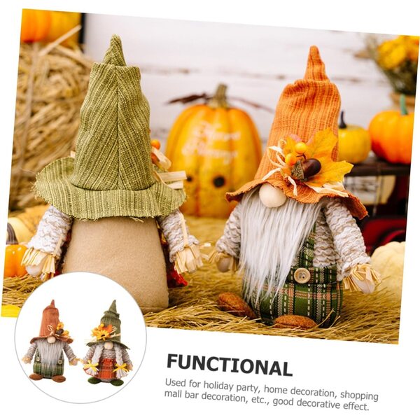 Garneck Herbst-Deko-Zwerg – 2-teiliges Set für Thanksgiving