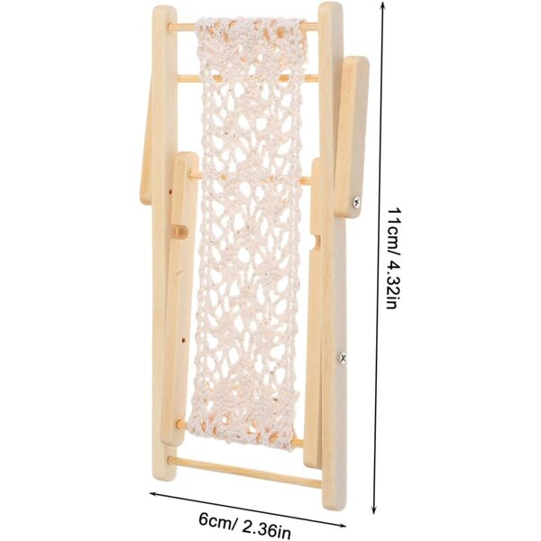 POPETPOP Set 3 Mini Sedie Spiaggia in Legno per Case delle Bambole e Micro Paesaggi