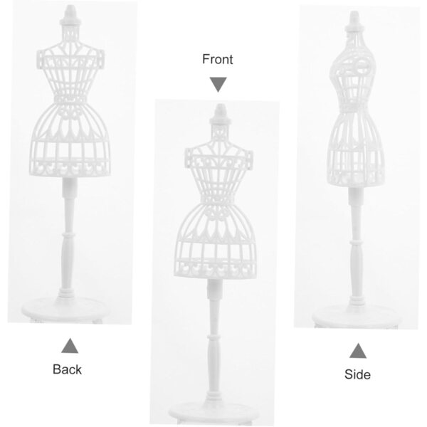 Supporto per vestiti per bambole POPETPOP 21 cm, set 5 manichini trasparenti miniatura