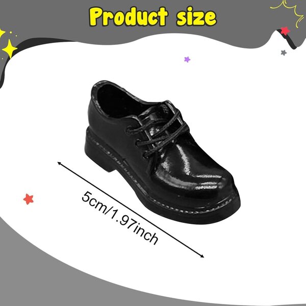 F Fityle Schuhe für BJD 1/8 Unisex-Puppen mit Schnürsenkeln, langlebiges PP-Material