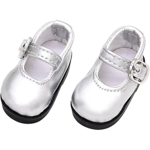 Scarpe per Action Figure Femminili 1/6 in Pelle PU Argentate, Eleganti e Resistenti