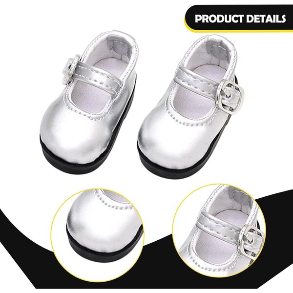 Scarpe per Action Figure Femminili 1/6 in Pelle PU Argentate, Eleganti e Resistenti