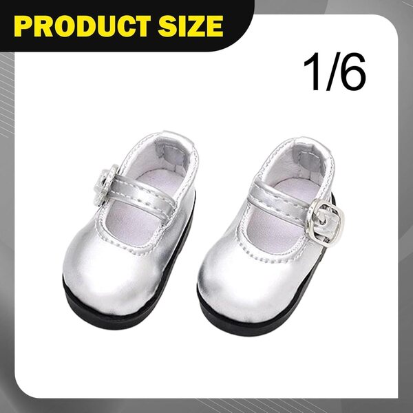 Scarpe per Action Figure Femminili 1/6 in Pelle PU Argentate, Eleganti e Resistenti