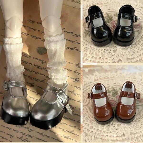 Scarpe per Action Figure Femminili 1/6 in Pelle PU Argentate, Eleganti e Resistenti