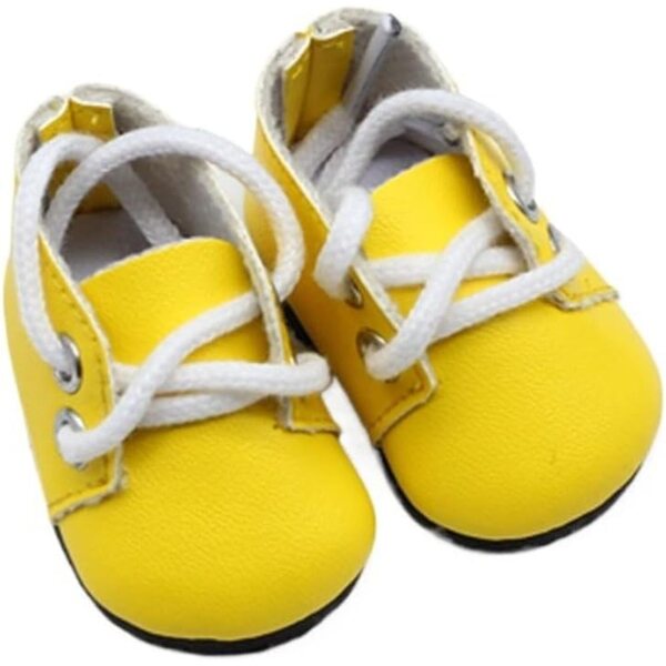 Gelbe Leder-Schnürschuhe für BJD-Puppe 1/6 (30 cm) – Kostümzubehör