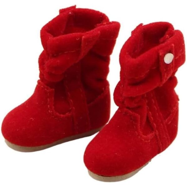 Rote Plüschstiefel für 1/6 BJD Puppe 30 cm – Zubehör Schuhe
