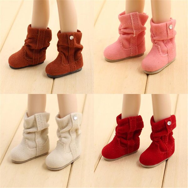 Rote Plüschstiefel für 1/6 BJD Puppe 30 cm – Zubehör Schuhe