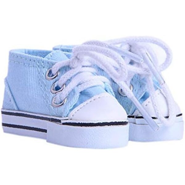 Blaue Canvas-Schuhe mit Schnürung für 1/6-Maßstab-BJD-Puppe, niedrige Freizeitschuhe