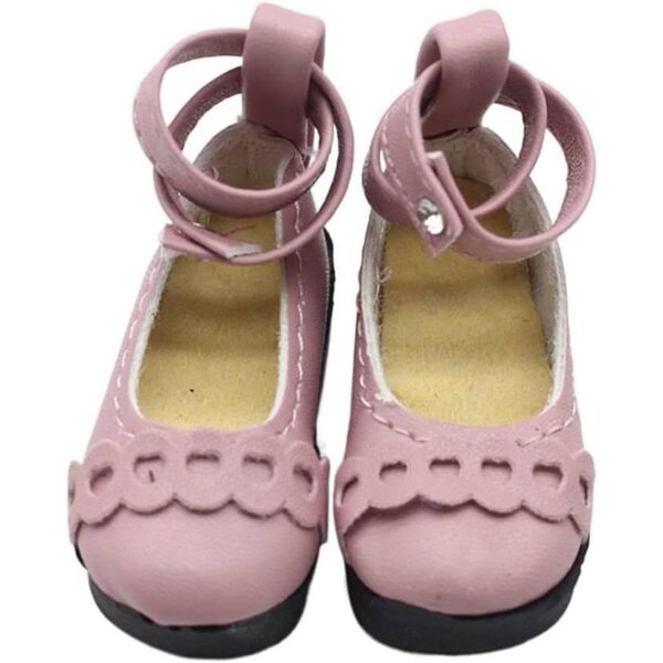 Scarpe in Pelle Rosa per Bambola BJD 1/4 da 50 cm - Accessorio Casual Ideale