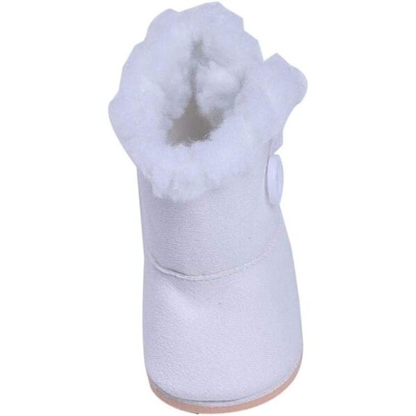 Stivali di Peluche Bianchi per Bambola Americana 46 cm - Scarpe Accessorio Casual