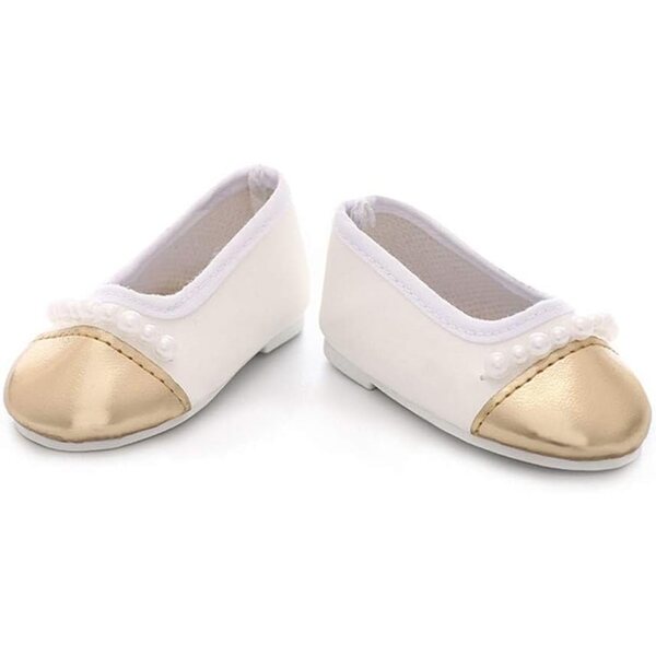 Flache Perlenschuhe für 46-cm-Puppen, perfekt für Freizeitkleider und Kostüme