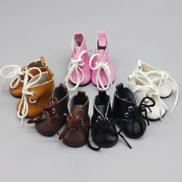 Leder-Schnürstiefel für 14-Zoll-Puppe, Schuhe, BJD-Kostümzubehör, 30 cm