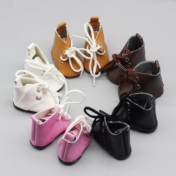 Leder-Schnürstiefel für 14-Zoll-Puppe, Schuhe, BJD-Kostümzubehör, 30 cm
