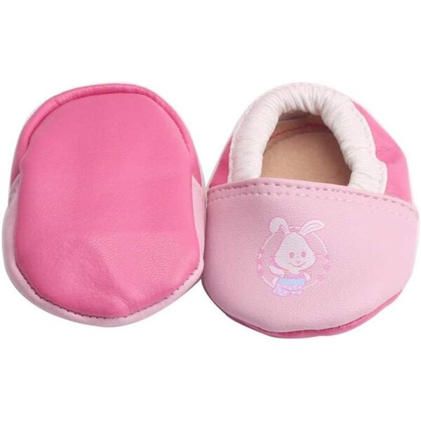 Flache Schuhe für 46 cm große Puppen mit Hasenaufdruck, Kostümzubehör