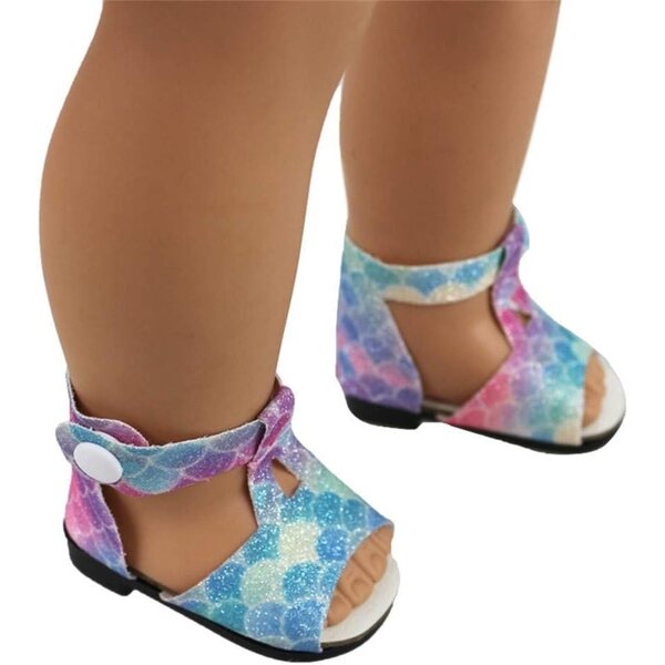 Sandali per Bambola 46 cm - Scarpe Casual con Motivo Squame di Pesce Uteruik
