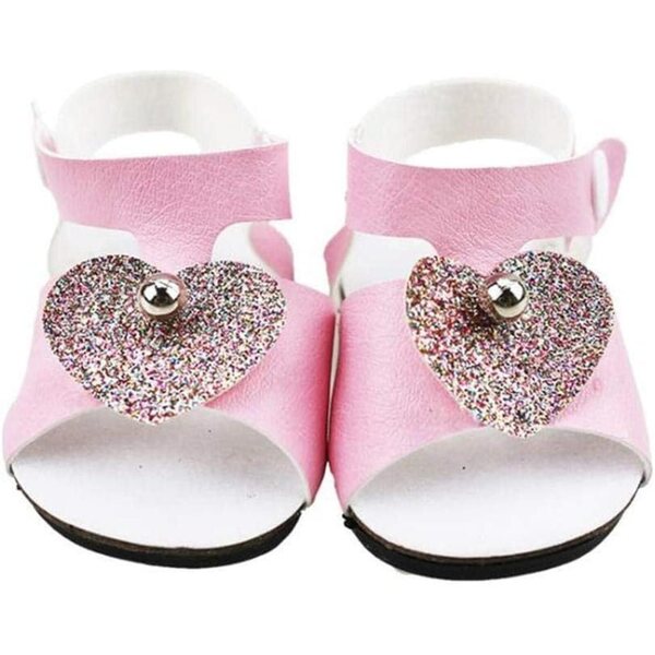 Sandali Rosa per Bambola 18 Pollici - Scarpe a Cuore per Bambola Americana
