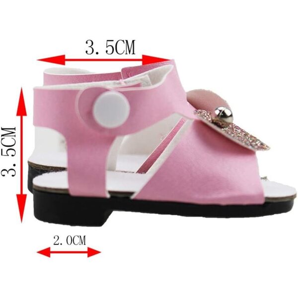 Sandali Rosa per Bambola 18 Pollici - Scarpe a Cuore per Bambola Americana