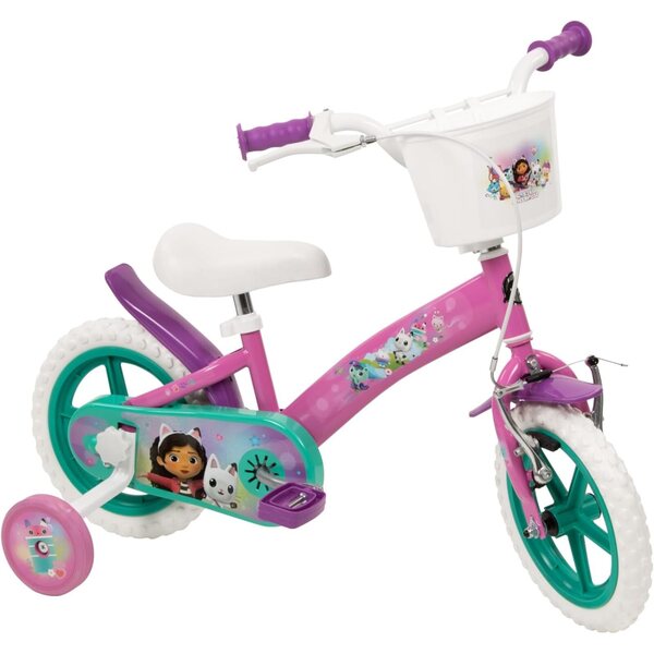 TOIMSA Gabby's Dollhouse 12" Kinderfahrrad mit Stabilisatoren und sicheren Bremsen