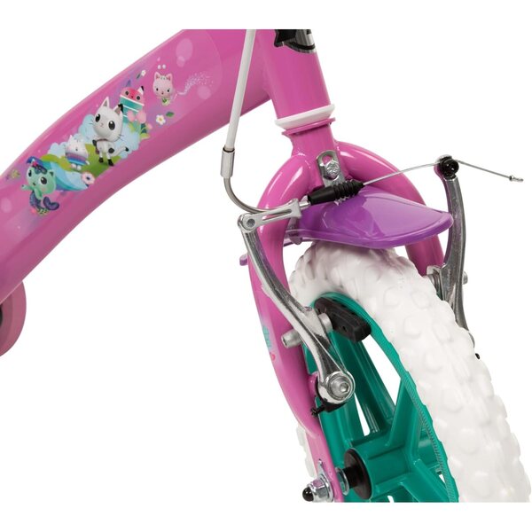 TOIMSA Gabby's Dollhouse 12" Kinderfahrrad mit Stabilisatoren und sicheren Bremsen