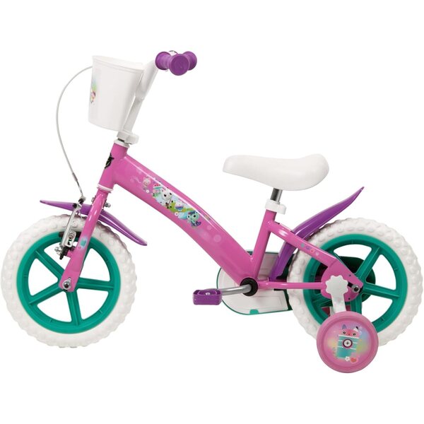 TOIMSA Gabby's Dollhouse 12" Kinderfahrrad mit Stabilisatoren und sicheren Bremsen