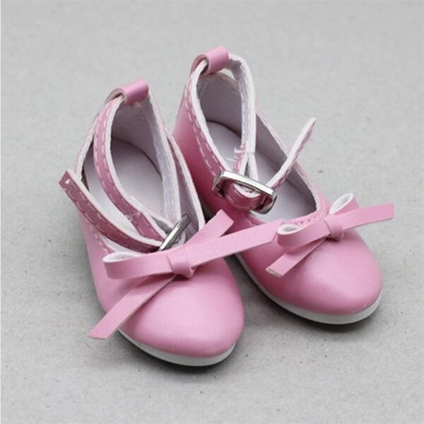 Scarpe con Tacco Alto e Fiocco Rosa per Bambole BJD SD da 60 cm - Accessorio Moda