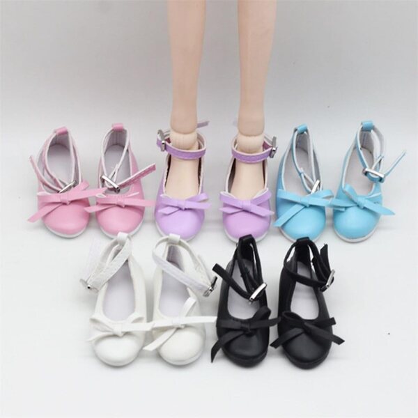 Scarpe con Tacco Alto e Fiocco Rosa per Bambole BJD SD da 60 cm - Accessorio Moda