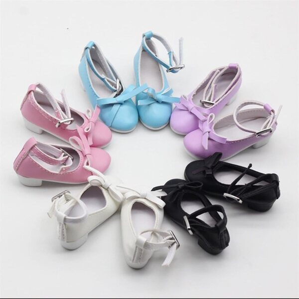 Scarpe con Tacco Alto e Fiocco Rosa per Bambole BJD SD da 60 cm - Accessorio Moda