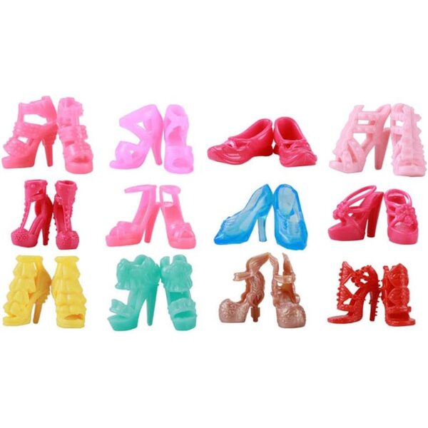 10 Paar Schuhe mit hohen Absätzen für 30-cm-Puppen – Puppenmode-Accessoires