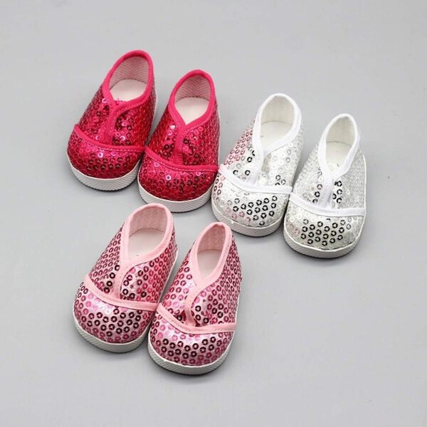 Flache Paillettenschuhe für 18-Zoll-Puppen – perfektes Accessoire Uteruik