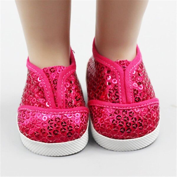 Flache Paillettenschuhe für 18-Zoll-Puppen – perfektes Accessoire Uteruik