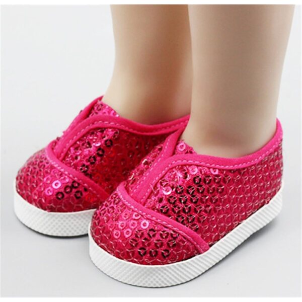 Flache Paillettenschuhe für 18-Zoll-Puppen – perfektes Accessoire Uteruik