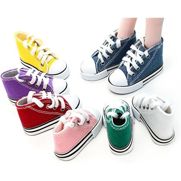Hohe Canvas-Schuhe für 1/3 BJD-Puppe 60 cm – elegante Schnürschuhe