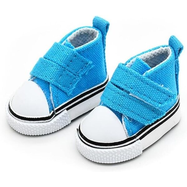 BJD 1/6 Blaue Canvas-Schuhe für 5 cm Puppe – Puppenkostüm-Zubehör