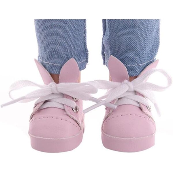 Lederschuhe mit Hasenohren für 14-Zoll-Puppen – Uteruik-Zubehör