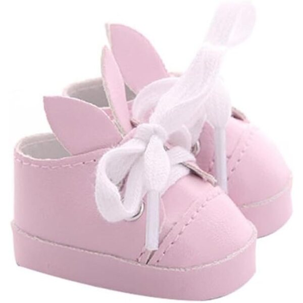 Lederschuhe mit Hasenohren für 14-Zoll-Puppen – Uteruik-Zubehör